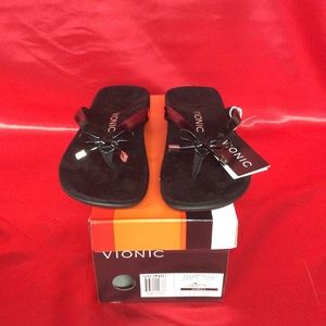 Vionic Black Sandels Rest Bella II Bl, Tide II Bl